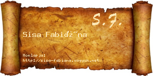 Sisa Fabiána névjegykártya